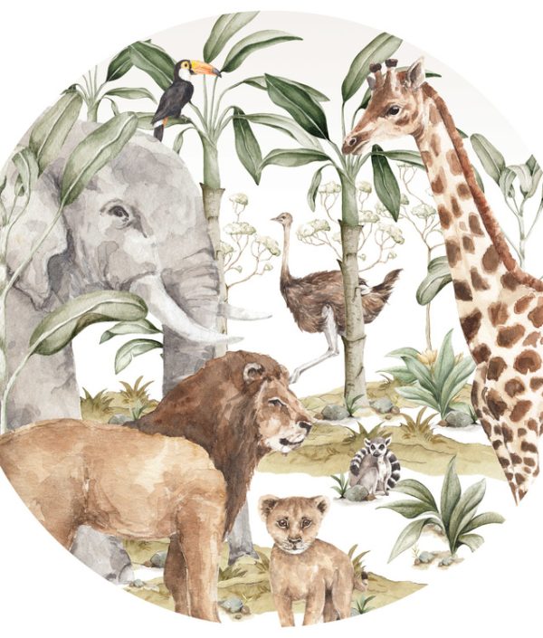 Dekornik, Savanna in a circle, veggklistremerker til barnerom