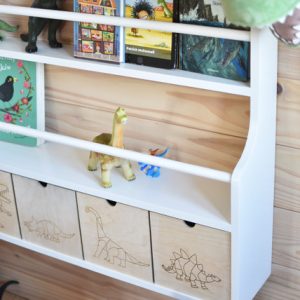Vegghylle Dino med fire skuffer, Cameleon