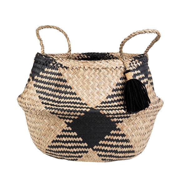 Sass & Belle, oppbevaringskurv black tribal