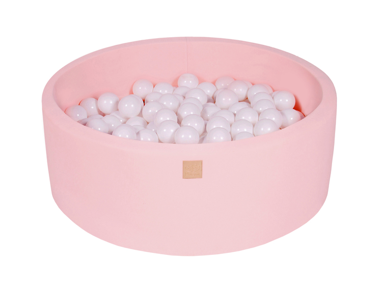 Meow, rosa ballhav med 250 hvite baller