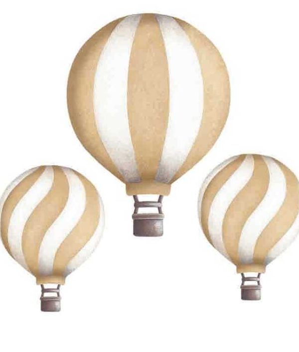 Dusty gold luftballonger vintage veggklistremerker, Stickstay