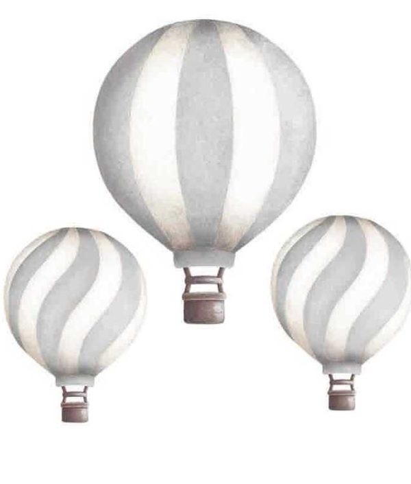 Lysegrå luftballonger vintage veggklistremerker, Stickstay