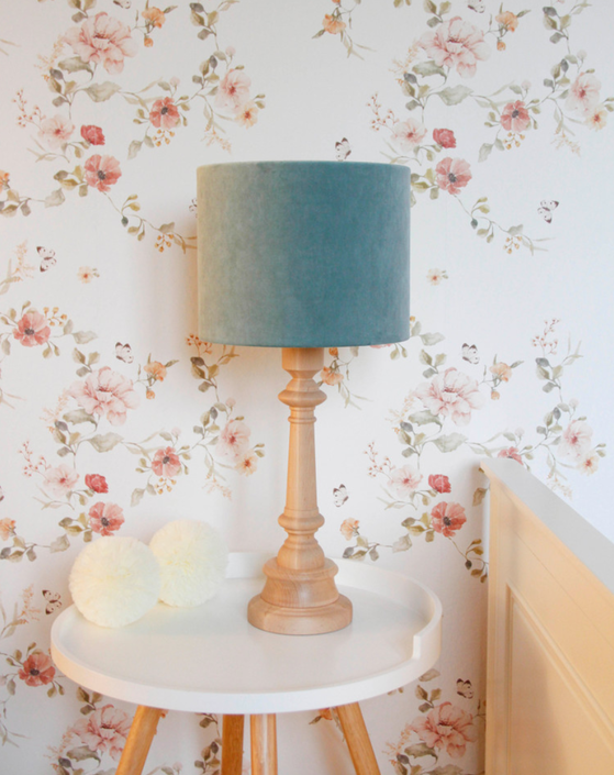 Lamps&Company, Bordlampe til barnerommet, mint fløyel