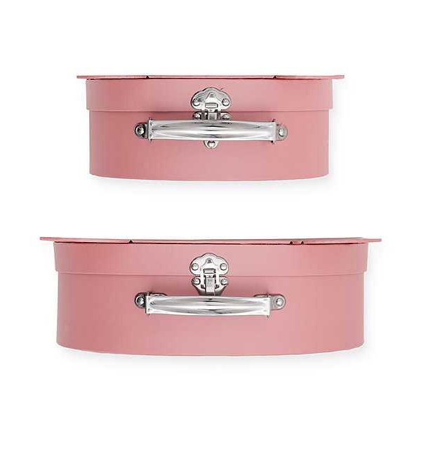 Jollein, oppbevaringsbokser koffert 2 pakk, animal club rouge