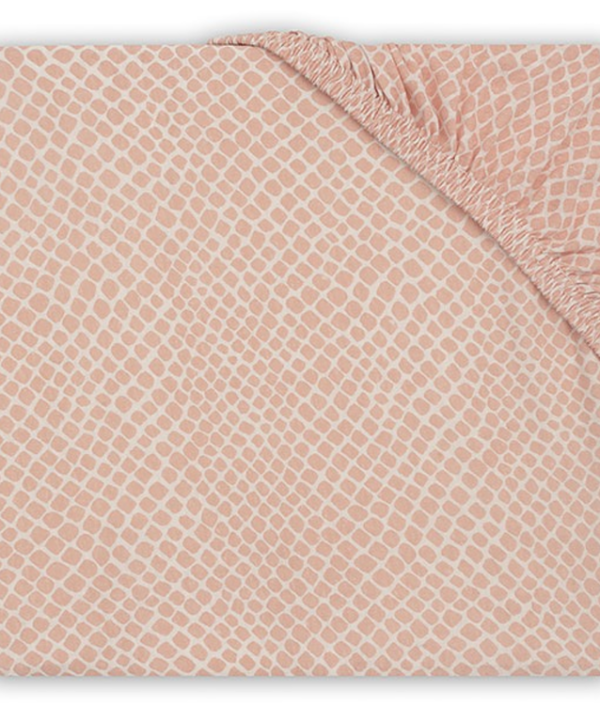Jollein, strekklaken barneseng 120x60, snake pale pink