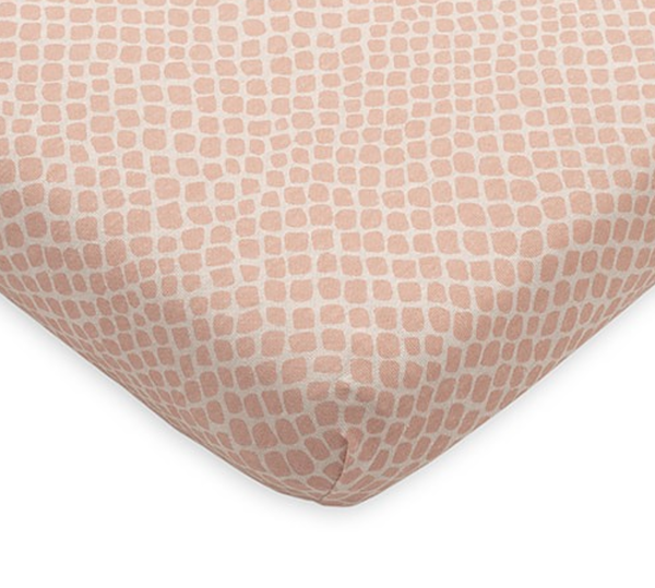 Jollein, strekklaken barneseng 120x60, snake pale pink