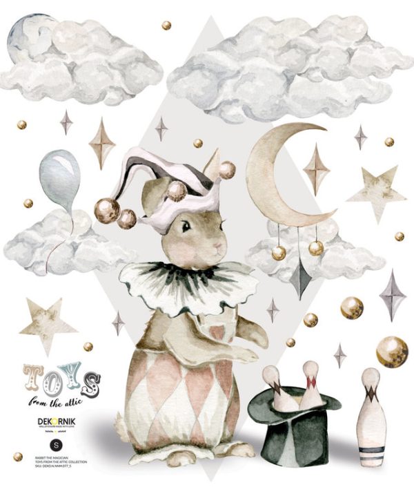 Dekornik, veggklistremerker- Rabbit the magician