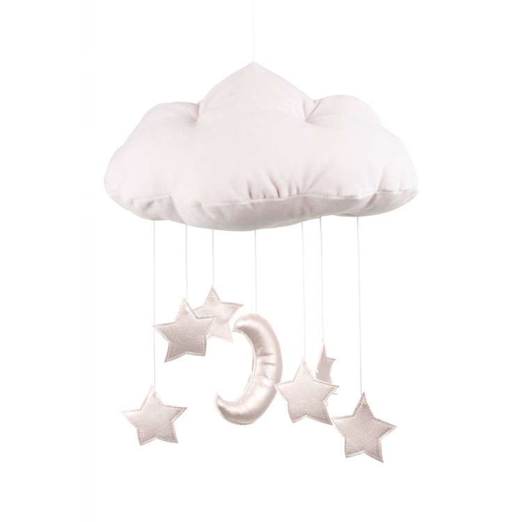 Lys rosa sengemobile sky med rosa stjerner, Cotton & Sweets