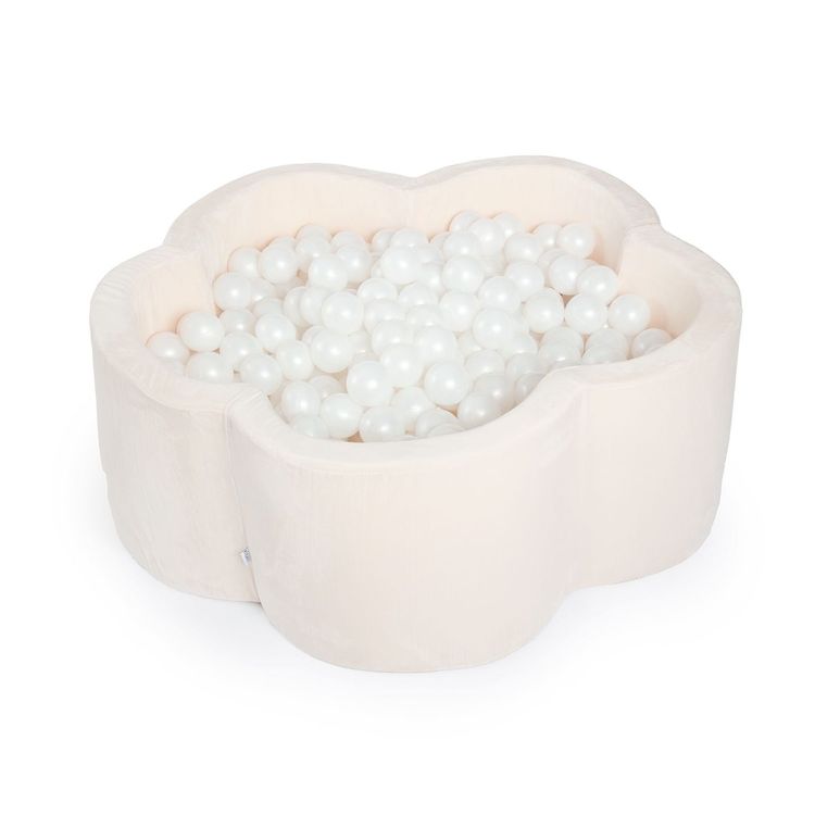 Kidkii Organic, beige ballbad blomst med 200 baller