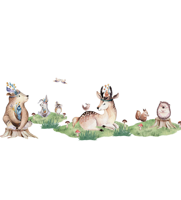 Veggklistremerker, forest friends