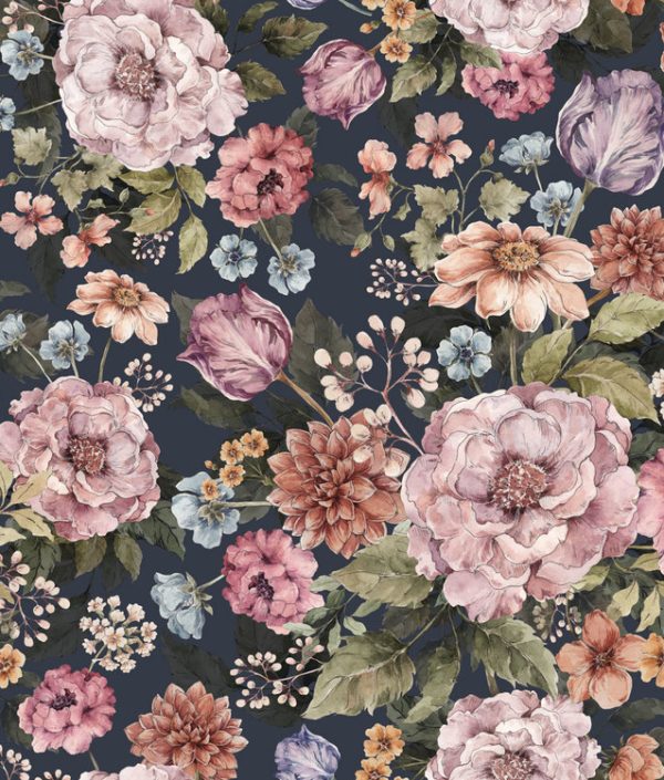 Dekornik, Tapet Bouquet of Flowers- fiolett