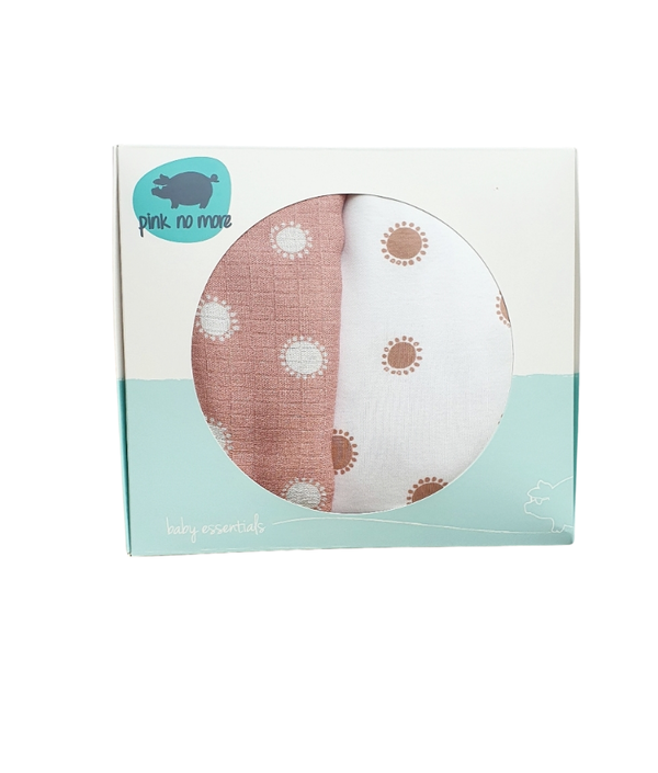 Barnevognsett, strekklaken + snuteklut, sunny set, Pink No More