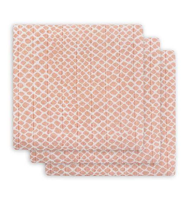 Jollein, koseklut snake pale pink 70x70 cm, 3-pack