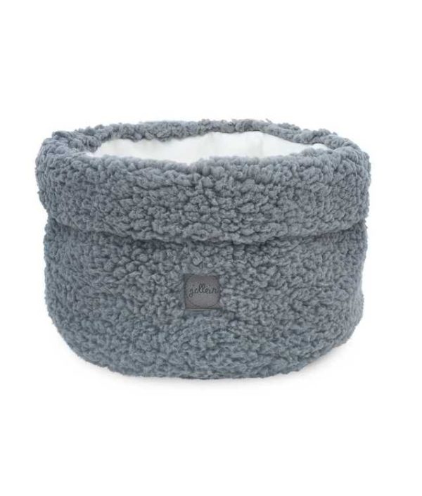 Jollein, oppbevaringskurv teddy soft grey