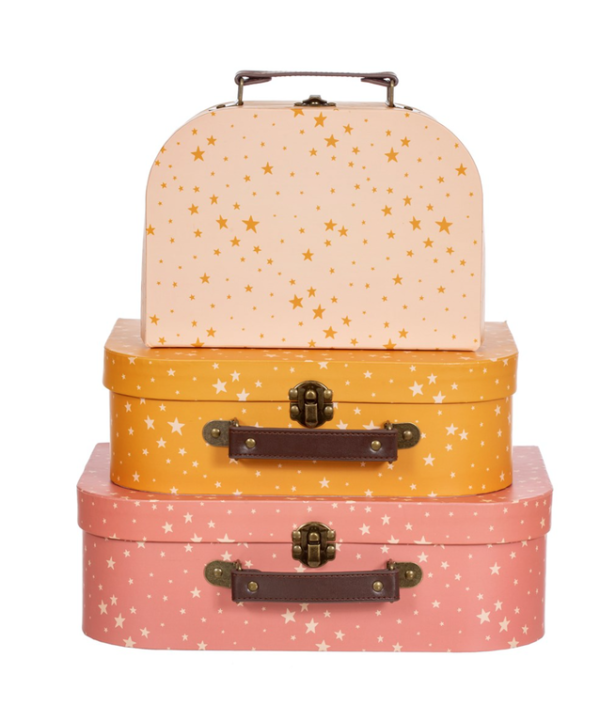 Sass & Belle, oppbevaringsbokser koffert little stars, 3-pack