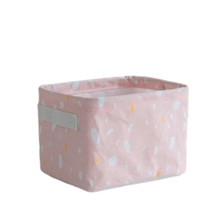Liten rosa oppbevaringskurv