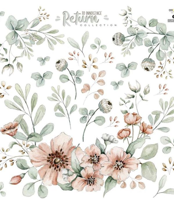 Dekornik, veggklistremerker Meadow Flowers Pastel