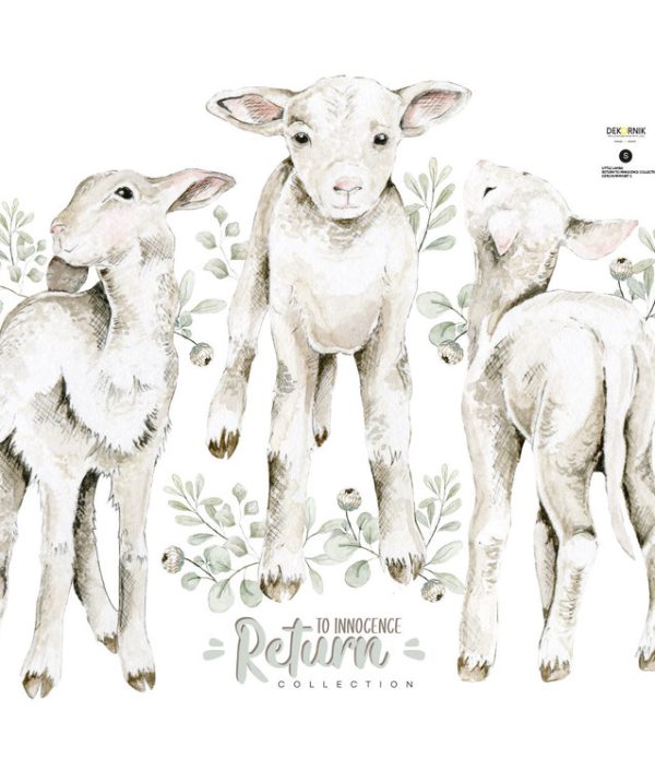 Dekornik, veggklistremerker Little Lambs