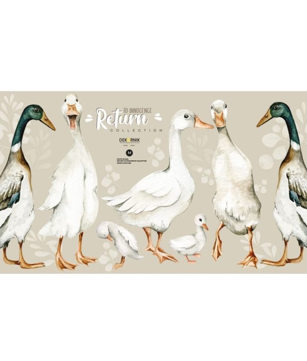 Dekornik, veggklistremerker White Ducks