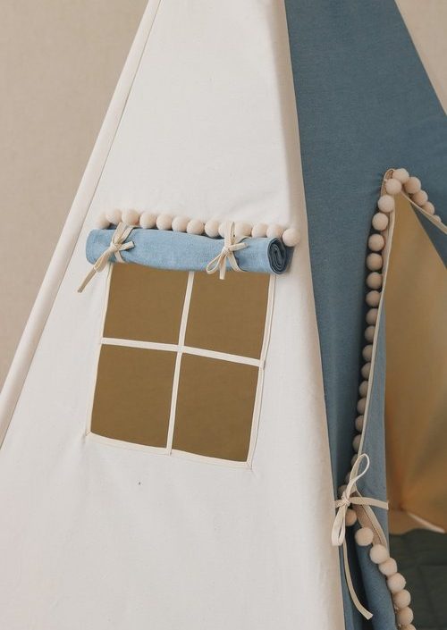 Moi Mili, jeans tipi-telt med pompon