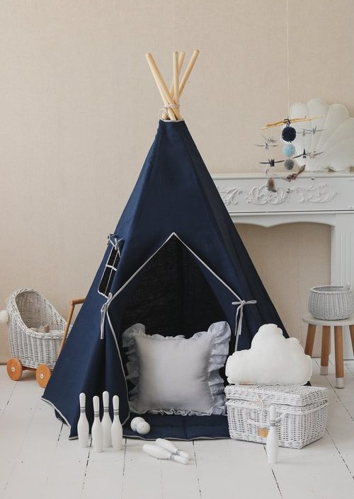 Moi Mili, tipitelt i lin navy blue
