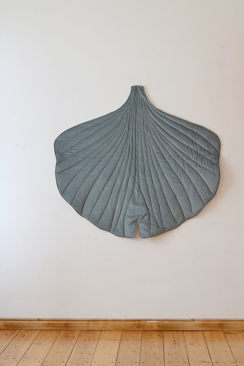 Moi Mili, lekematte i fløyel ginkgo, grey mint - Bilde 3