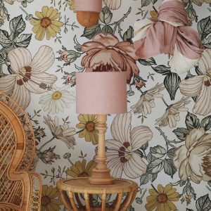 Lamps&Company, Bordlampe til barnerommet, rosa lin