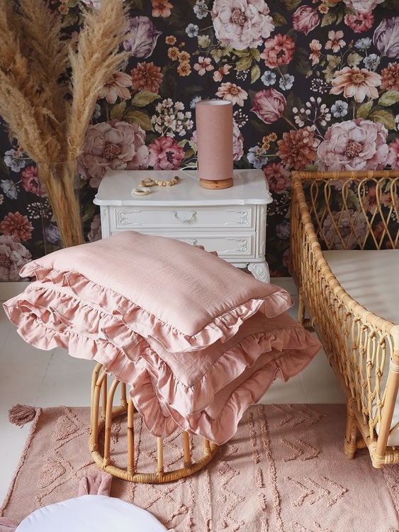 Lamps&Company, Rosa lin sengesett 100x135 cm med fyll, sprinkelseng