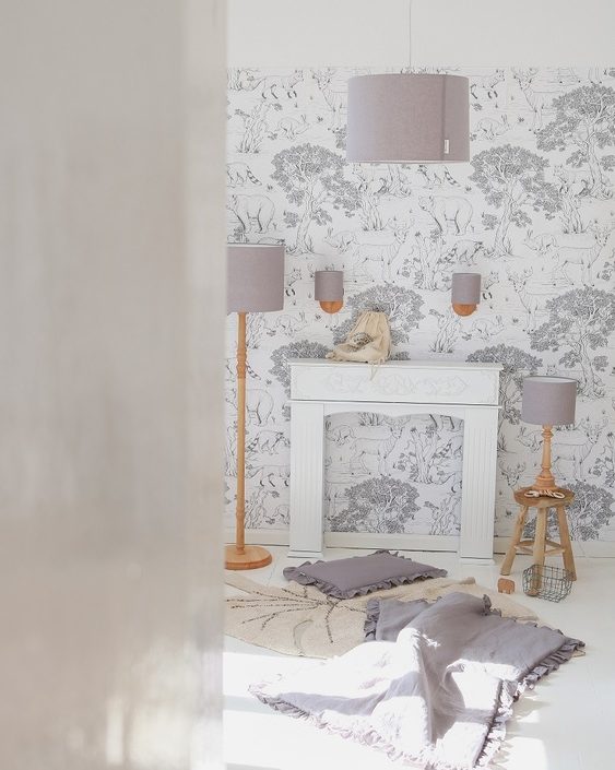 Lamps&Company, Grå lin taklampe til barnerommet