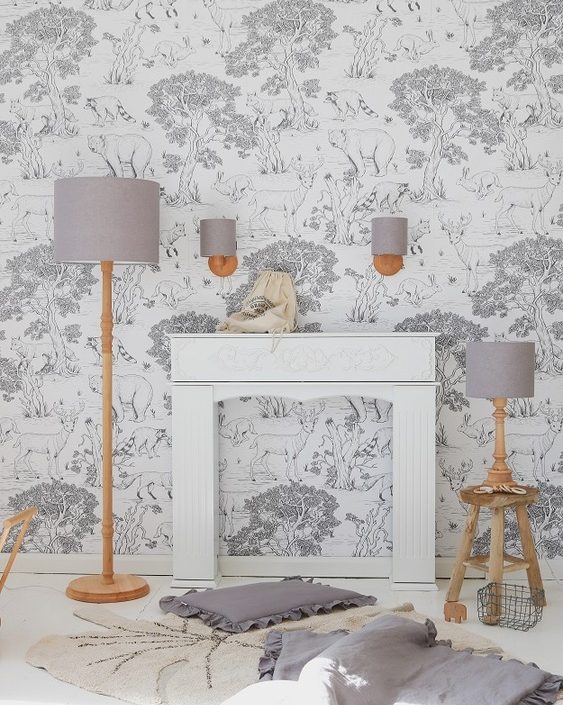 Lamps&Company, Gulvlampe grå lin