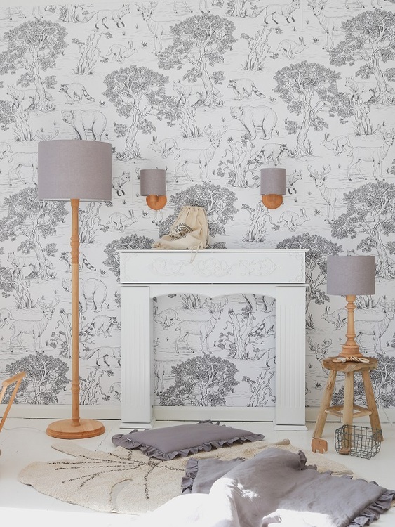 Lamps&Company, Vegglampe grå lin