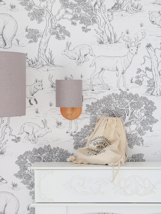 Lamps&Company, Vegglampe grå lin - Bilde 6
