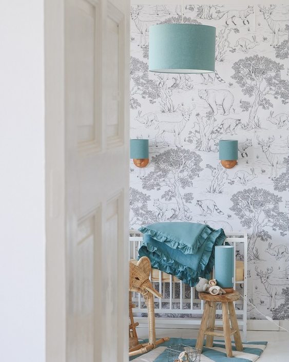 Lamps&Company, Blå lin taklampe til barnerommet
