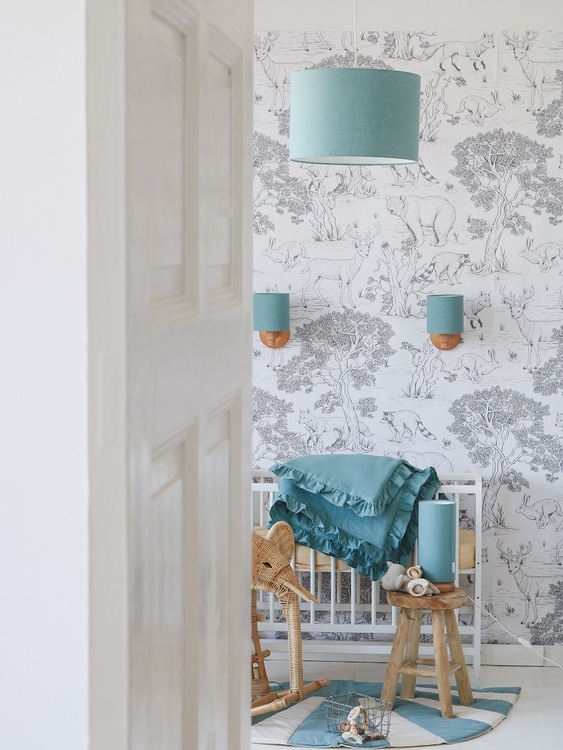 Lamps&Company, Blå lin taklampe til barnerommet