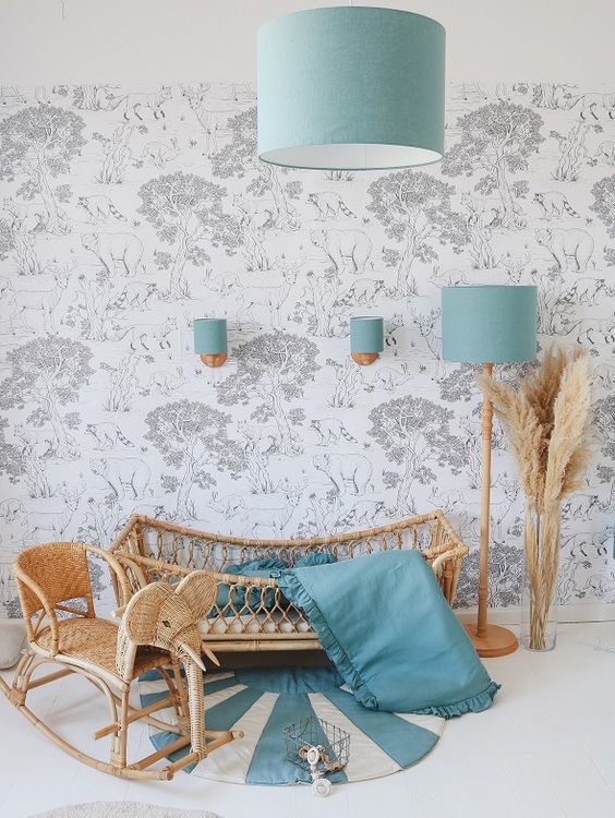 Lamps&Company, Blå lin taklampe til barnerommet - Bilde 5
