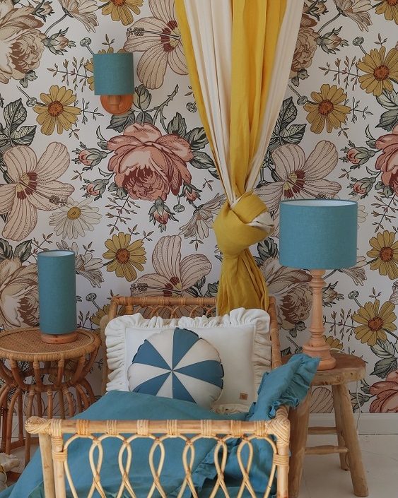 Lamps&Company, Blått lin sengesett 100x135 cm med fyll, sprinkelseng