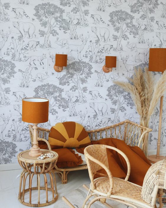 Lamps&Company, Vegglampe mustard lin