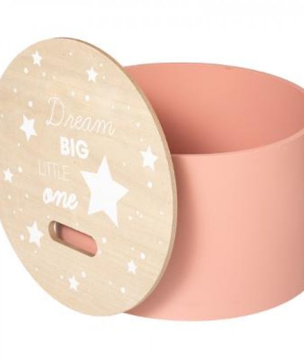 Rosa oppbevaringsbord til barnerommet, 2-pack