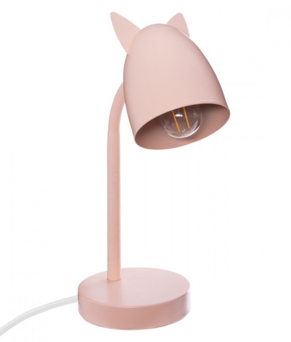 Bordlampe med ører til barnerommet, rosa