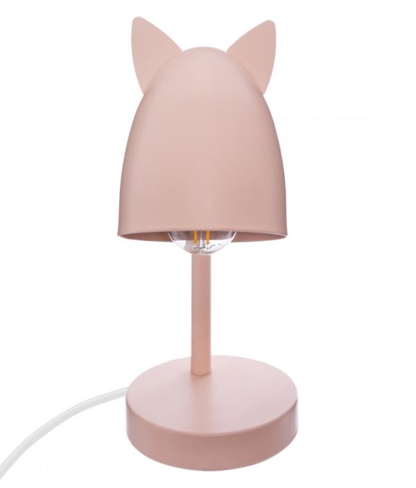 Bordlampe med ører til barnerommet, rosa