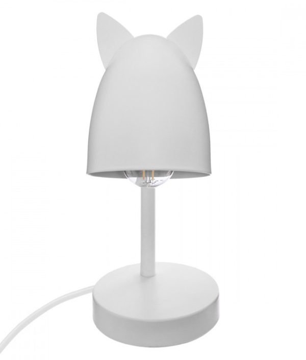 Bordlampe med ører til barnerommet, hvit