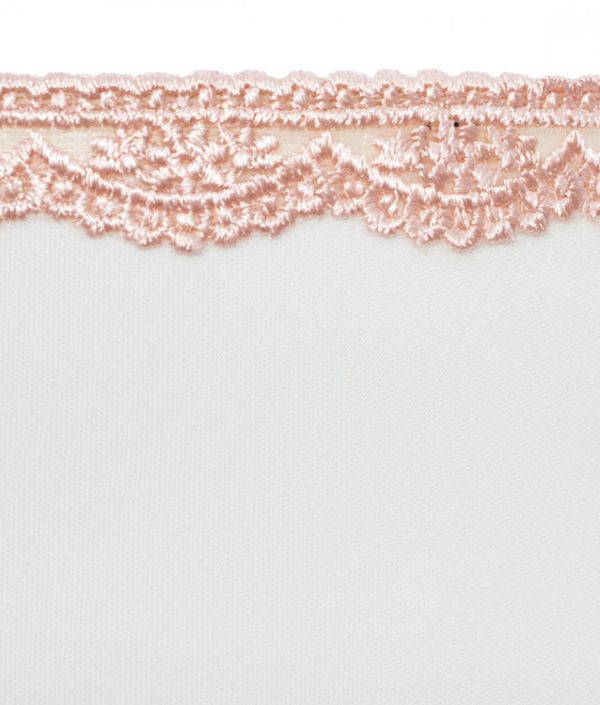 Bordlampe med pompom til barnerommet, hvit/rosa