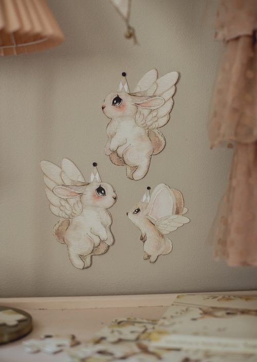 Mrs Mighetto, veggklistremerke 3-pakk Baby friends