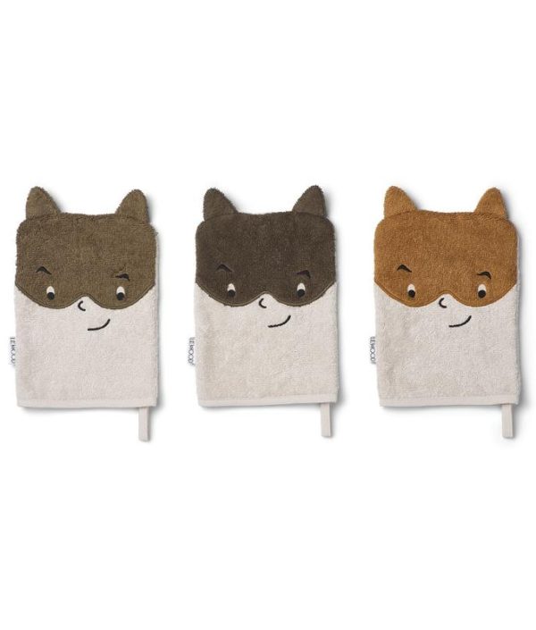 Liewood vaskekluter 3-pack Sylvester, Superhero multi mix