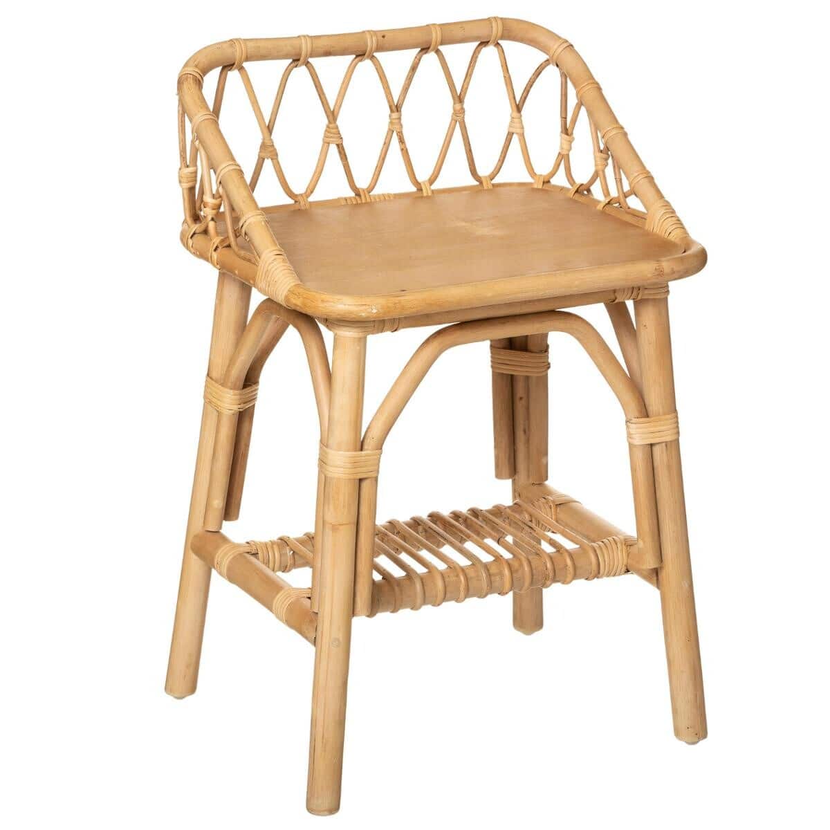 Sengebord i rotting, medium beige