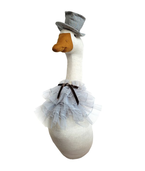 Veggdekorasjon natur gås med hatt