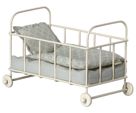 Maileg, Babyseng spjälseng metall micro blå