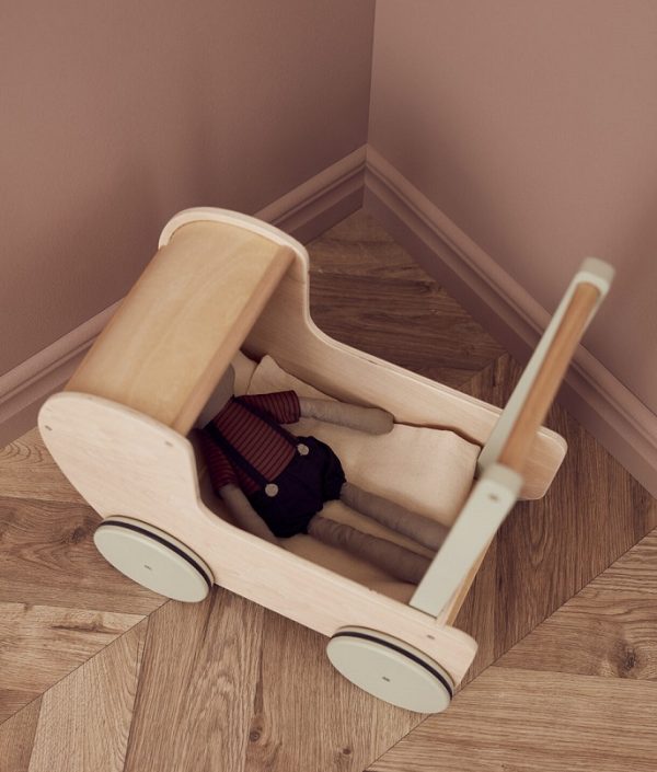 Kid's Concept, Dukkevogn med sengesett natur/grønn