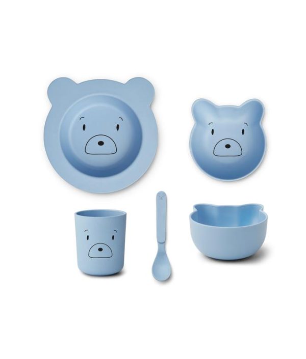 Liewood, Joana matset 4 deler, Mr Bear sky blue