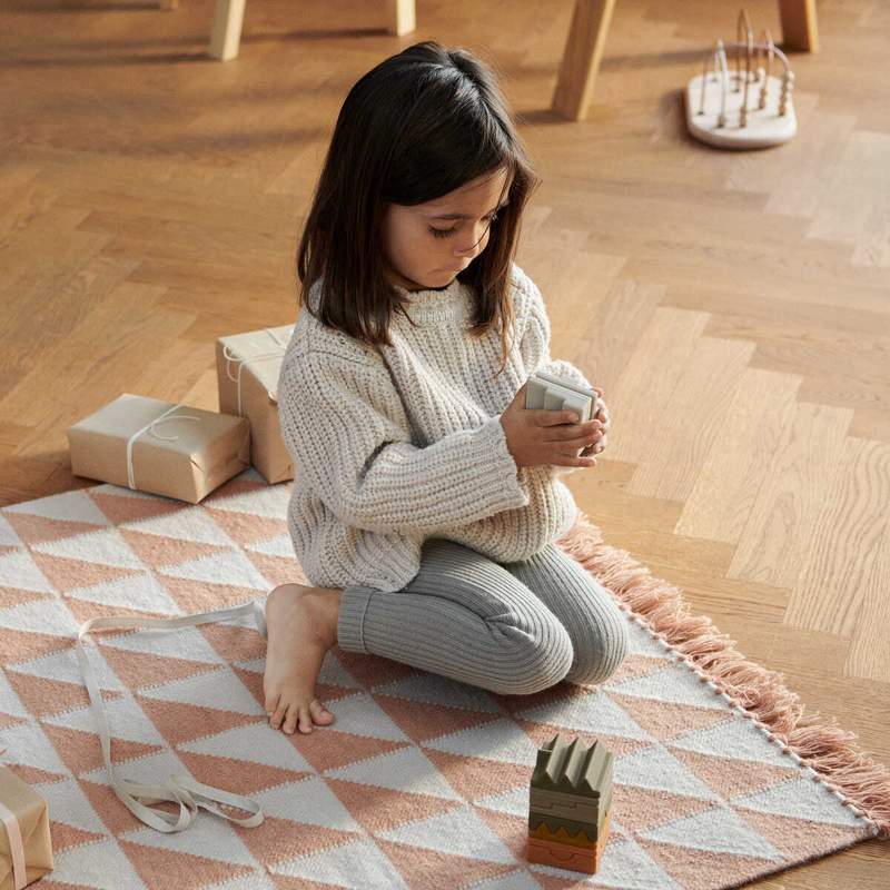 Liewood, Berlin teppe med frynser, Triangle tuscany rose mix - Bilde 4